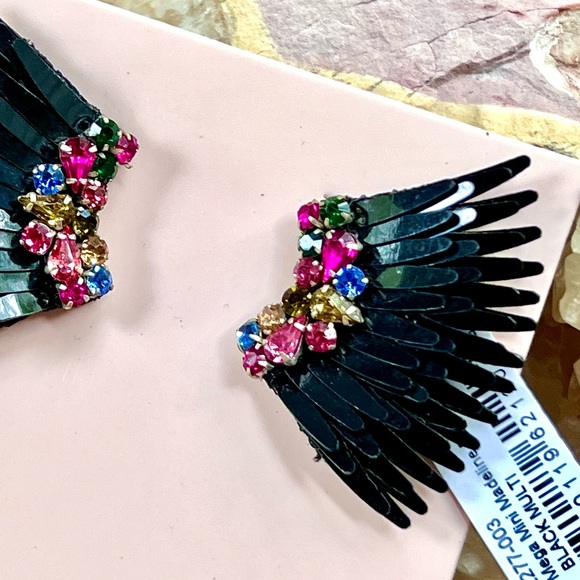 πΊπHPππΊ NWT Mignonne Gavigan Mega Mini Madeline Earrings Black Multi - Picture 6 of 16